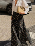 Polka Dot High-Waisted A-Line Skirt | women's fashion