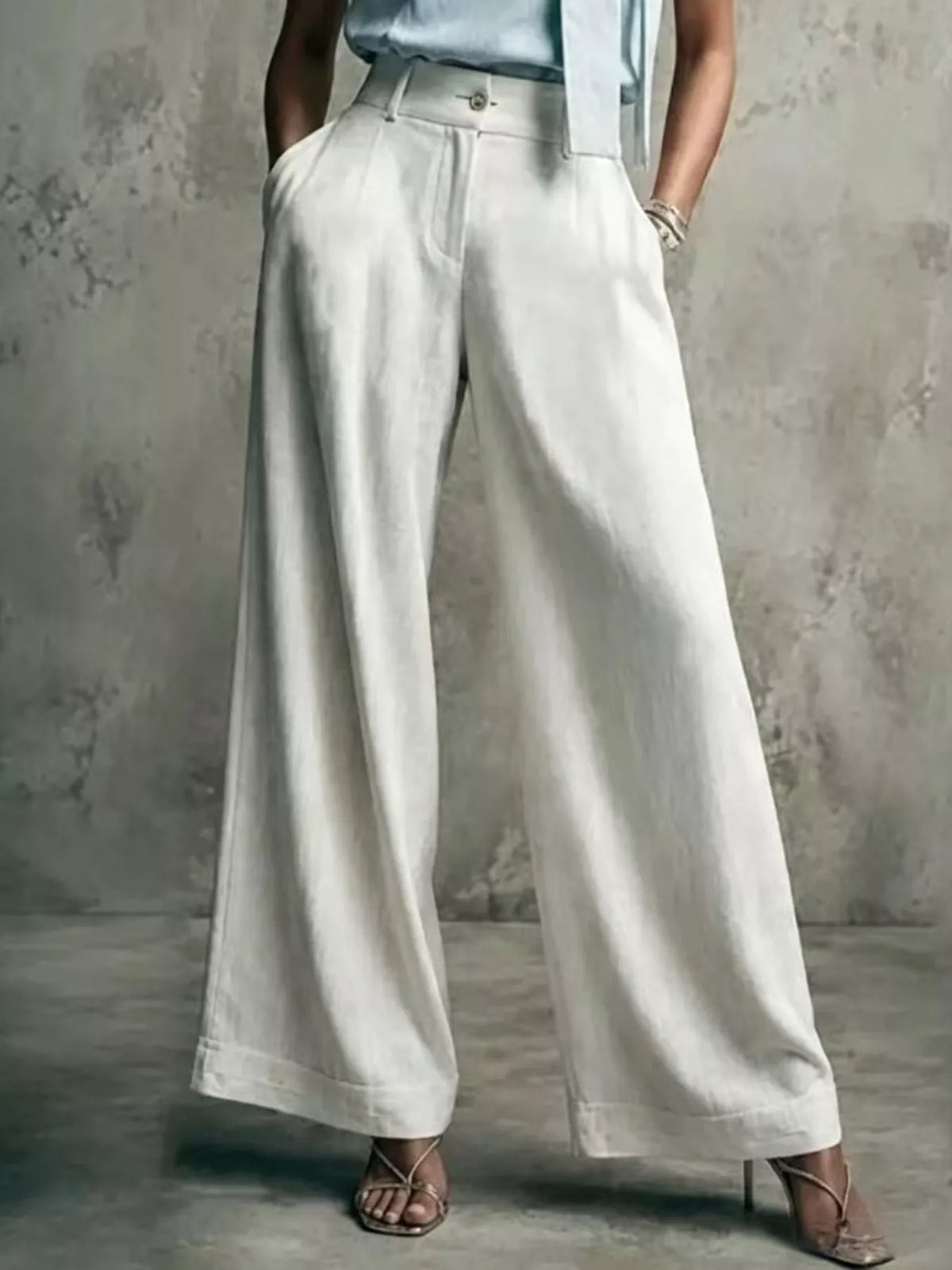 High-Waisted Wide-Leg Pants | women's fashion