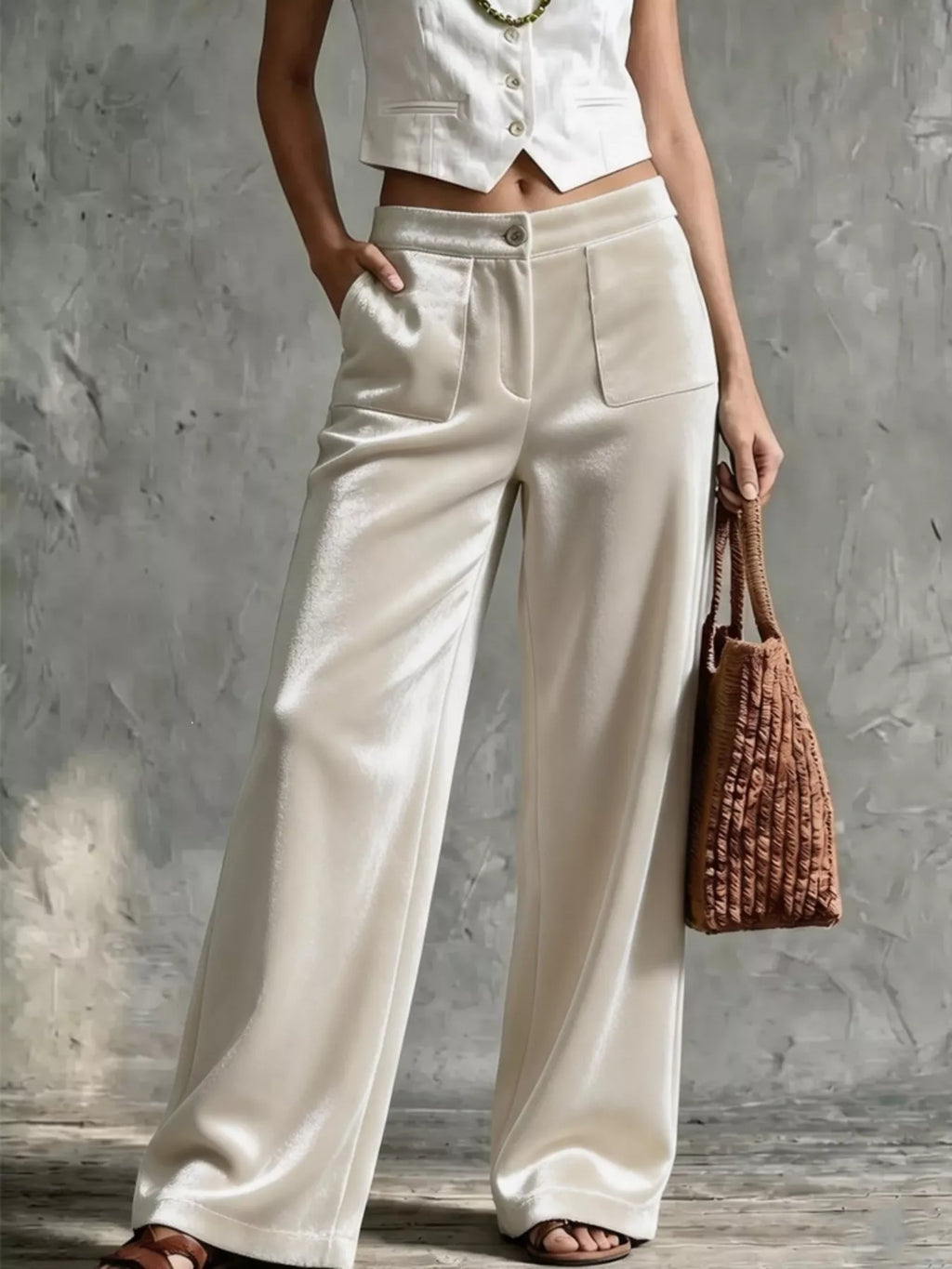Velvet Wide-Leg Pants | women's fashion