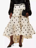 Polka Dot Tiered Ruffle Skirt | women's fashion